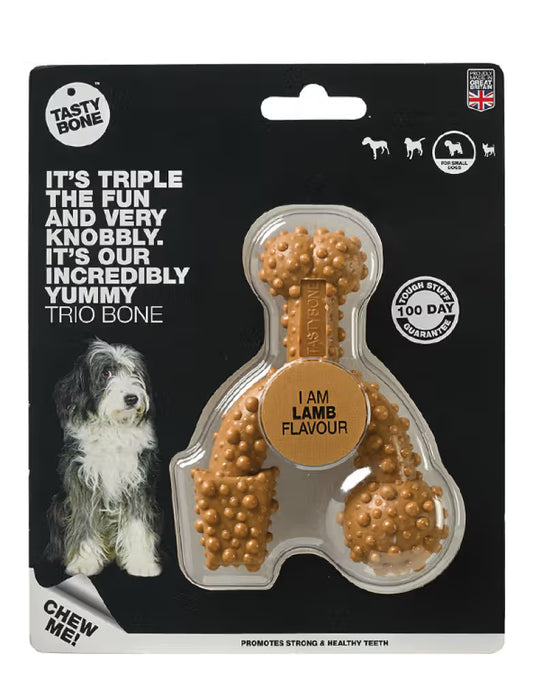 Tastybone Nylon TrioBone Lamb - Osso de nylon para cão