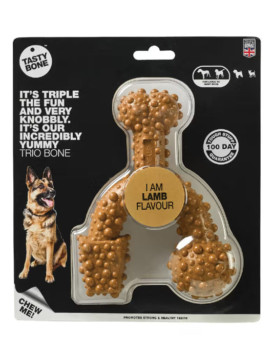 Tastybone Nylon TrioBone Lamb - Osso de nylon para cão