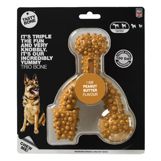 Tastybone Nylon TrioBone Peanut Butter - Osso para cão