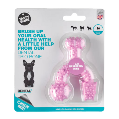 Tastybone Nylon TrioBone Raspberry Mint - Brinquedo para cão