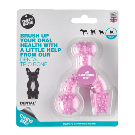 Tastybone Nylon TrioBone Raspberry Mint - Brinquedo para cão