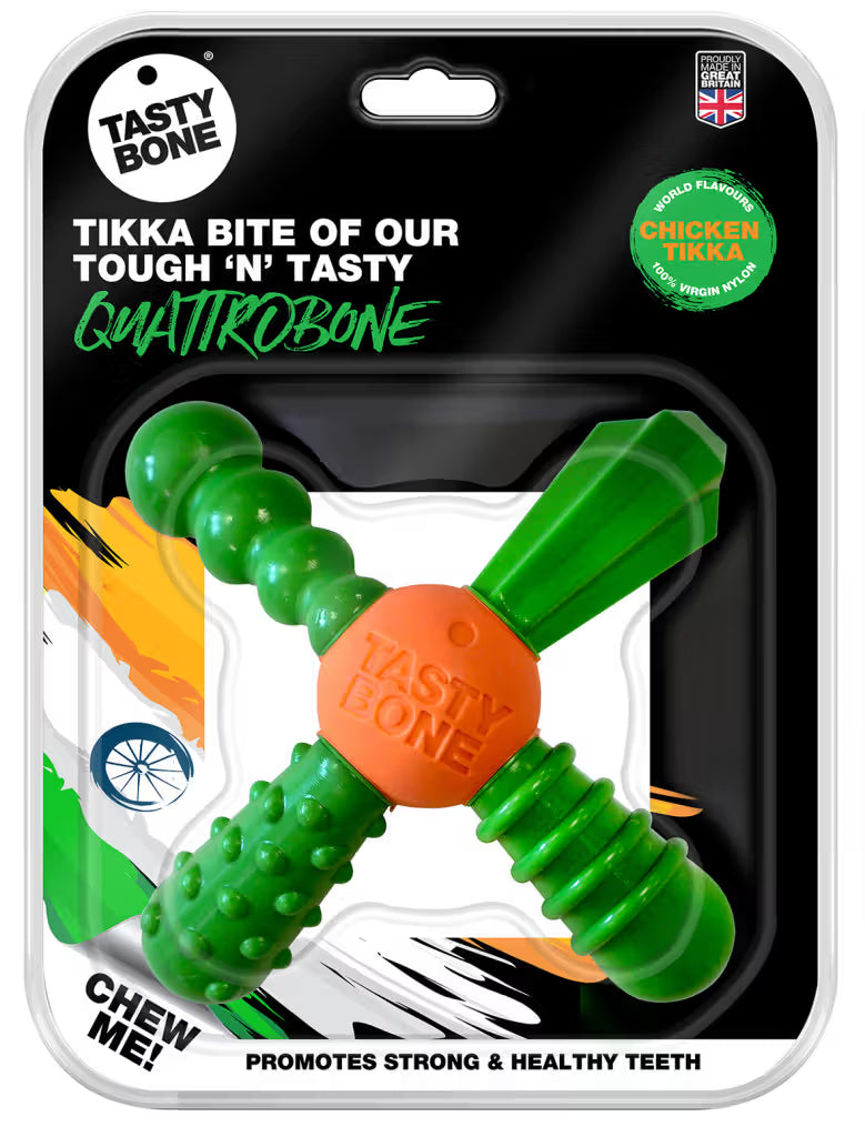 Tastybone Nylon QuattroBone Chicken Tikka - Hueso para perro