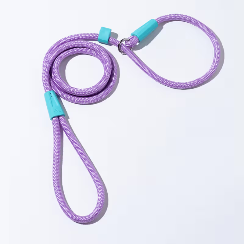 TOH Trela em Corda com Laço Ajustável Lilás para Cão - Dog lead
