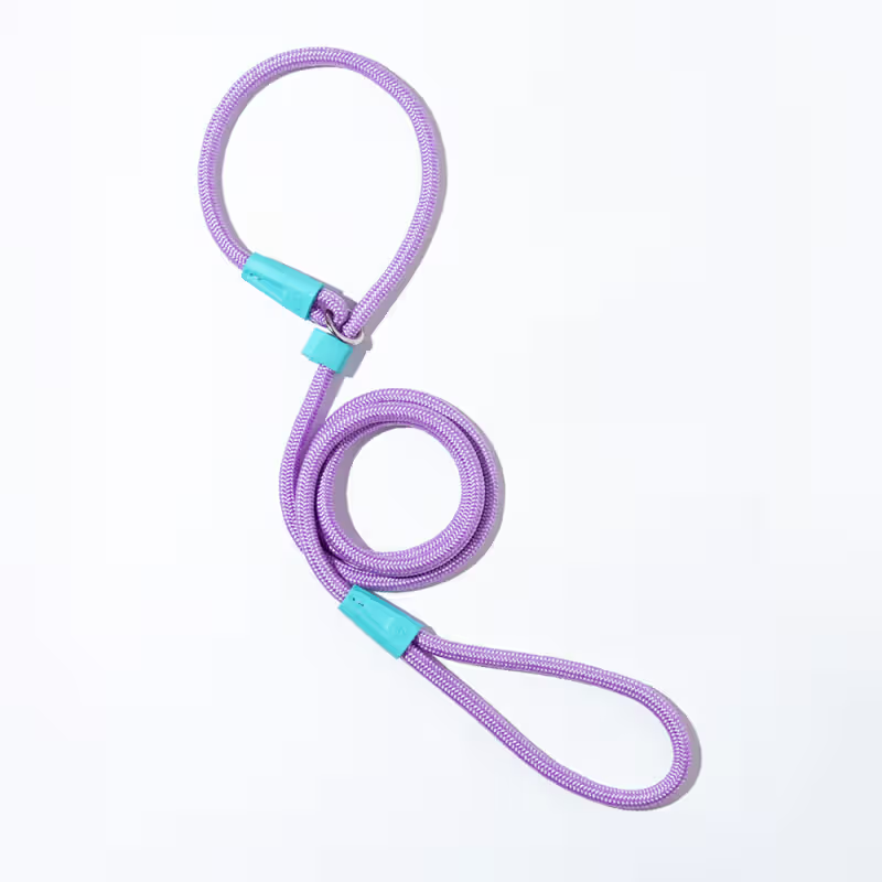 TOH Trela em Corda com Laço Ajustável Lilás para Cão - Dog lead