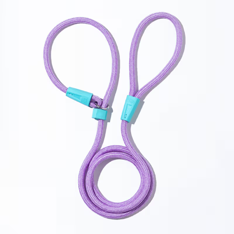 TOH Trela em Corda com Laço Ajustável Lilás para Cão - Dog lead