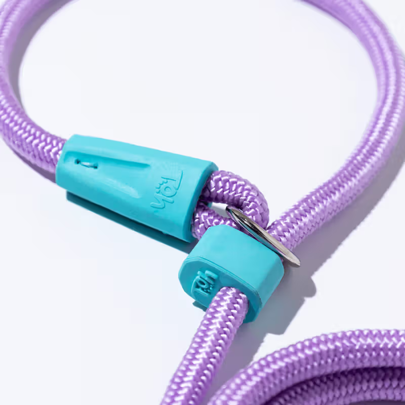 TOH Trela em Corda com Laço Ajustável Lilás para Cão - Dog lead