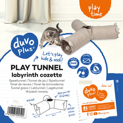 Duvo Plus Cozette - Tunnel with labyrinth for cats