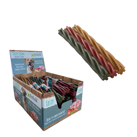 Petfield Premium Pet Food Tasty Chews Twist Cão Frango - Snack para cão para higiene dental