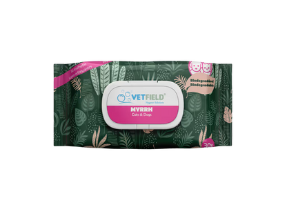 Vetfield Bio Wet Wipes - Toallitas para perro y gato para limpieza y desinfección