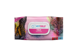 Vetfield Wet Wipes - Toallitas limpiadoras para perro y gato con talco