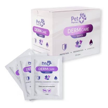 Vetfood DermCare Wipes Perro y Gato - Toallitas para perro y gato con problemas de piel