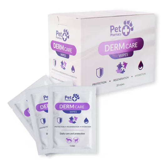 Vetfood DermCare Wipes Cão e Gato - Toalhitas para cão e gato com problemas de pele