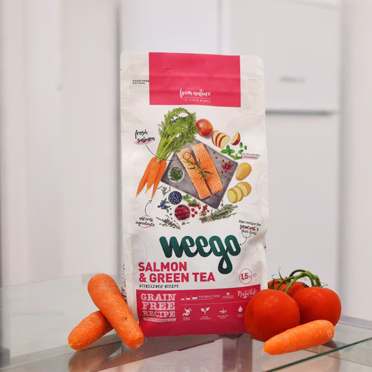 Weego Cat Food Salmón & Té Verde 1,5 KG