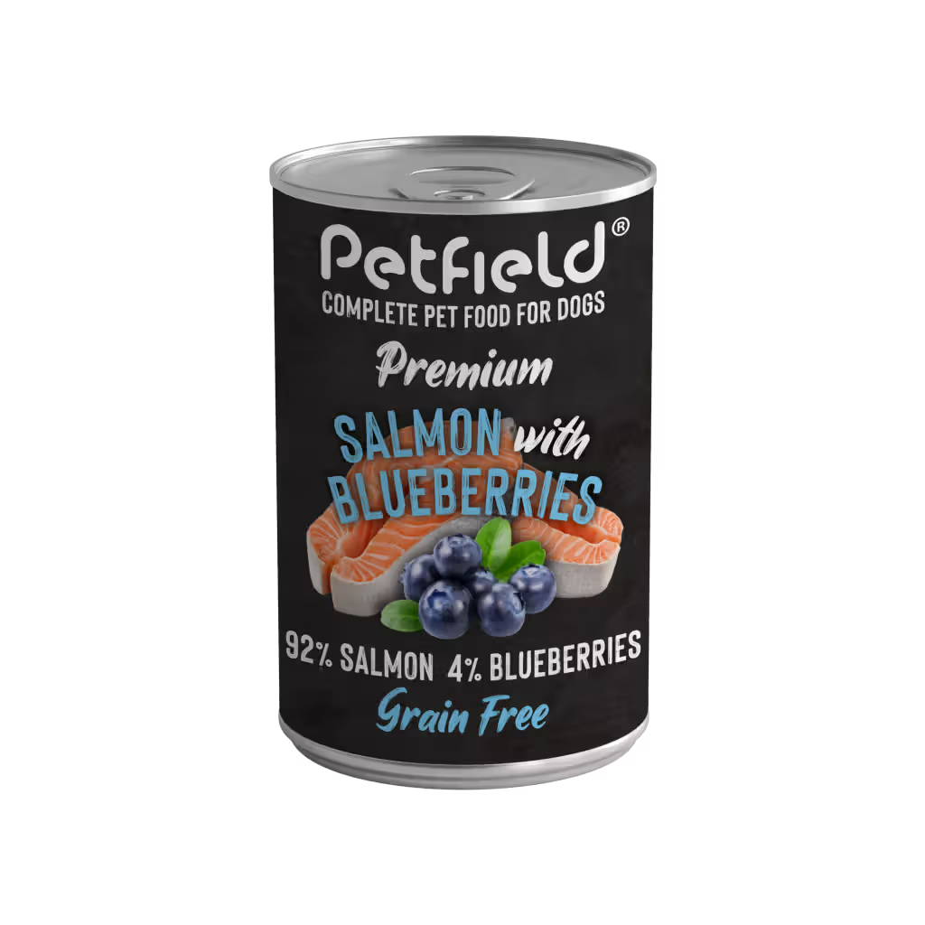 Petfield Premium Pet Food Perro Salmón y Arándanos - Comida húmeda para perro