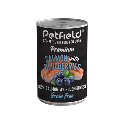 Petfield Premium Pet Food Perro Salmón y Arándanos - Comida húmeda para perro