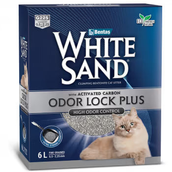 White Sand - Areia aglomerante Odor Lock Plus - Clumping cat litter with odour control