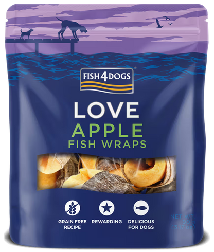 Fish4Pets Love Apple Fish Wraps Perro Manzana y Pescado - Snack para perro