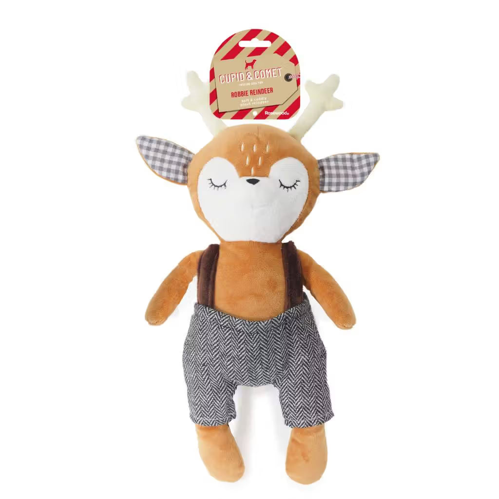 Rosewood Xmas - Robbie Reindeer - Juguete para perro